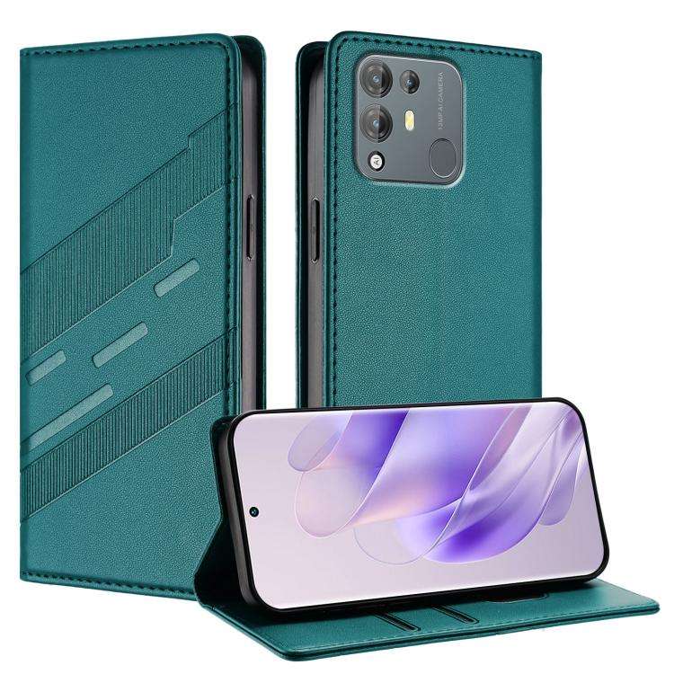 For Blackview A55 Pro Embossed Multi-functional Wallet Retro Leather Phone Case(Dark Green)