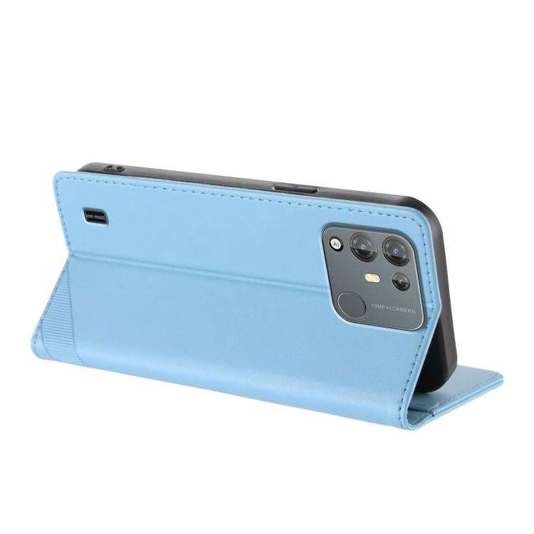 For Blackview A55 Pro Embossed Multi-functional Wallet Retro Leather Phone Case(Light Blue)