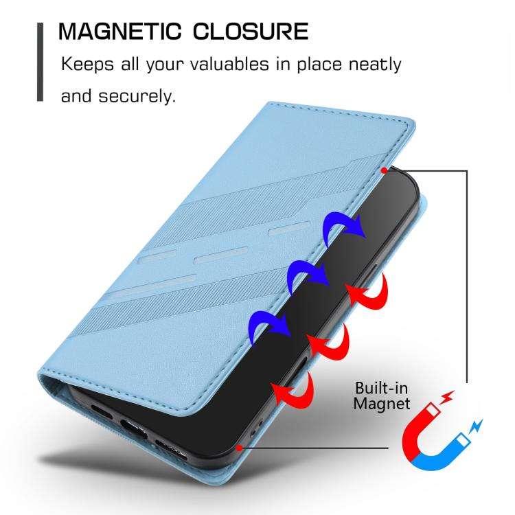 For Blackview A55 Pro Embossed Multi-functional Wallet Retro Leather Phone Case(Light Blue)