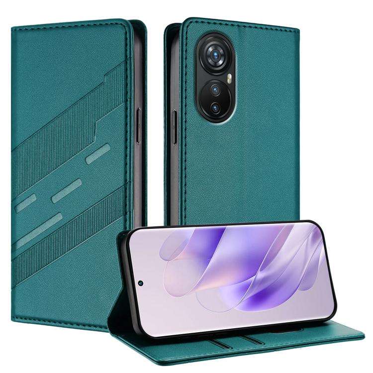 For Blackview A200 Pro Embossed Multi-functional Wallet Retro Leather Phone Case(Dark Green)