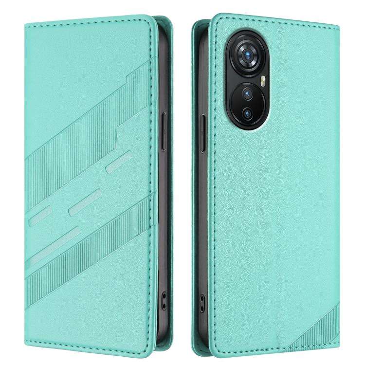 For Blackview A200 Pro Embossed Multi-functional Wallet Retro Leather Phone Case(Mint Green)
