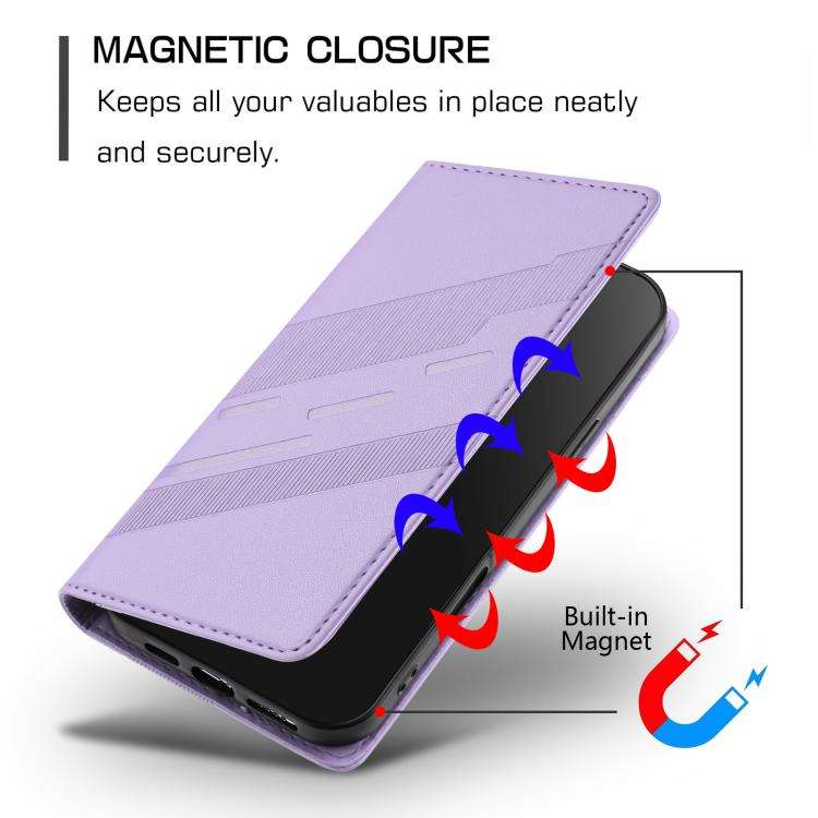 For Blackview A200 Pro Embossed Multi-functional Wallet Retro Leather Phone Case(Light Purple)