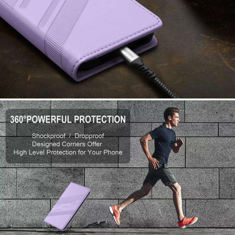 For Blackview A200 Pro Embossed Multi-functional Wallet Retro Leather Phone Case(Light Purple)