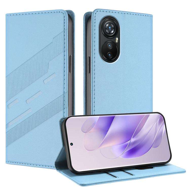 For Blackview A200 Pro Embossed Multi-functional Wallet Retro Leather Phone Case(Light Blue)