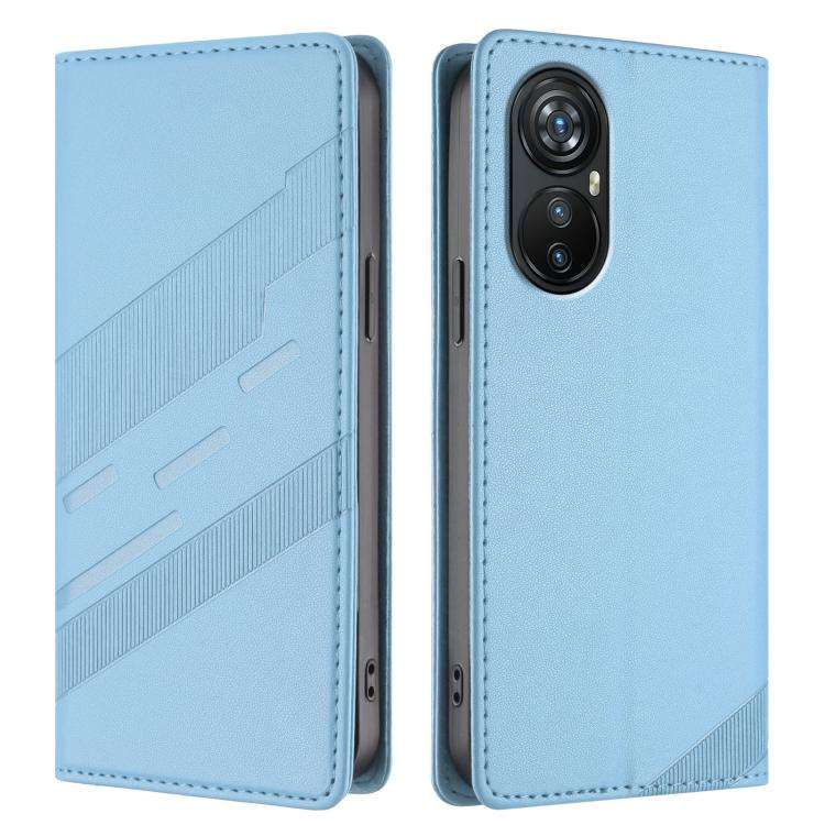 For Blackview A200 Pro Embossed Multi-functional Wallet Retro Leather Phone Case(Light Blue)