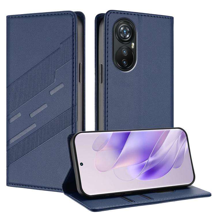 For Blackview A200 Pro Embossed Multi-functional Wallet Retro Leather Phone Case(Dark Blue)