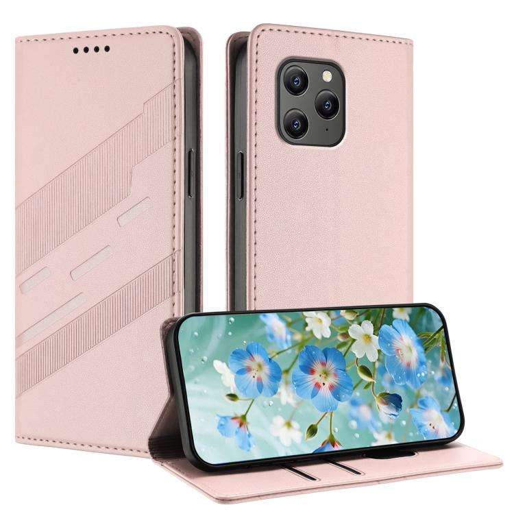 For Blackview BV5300 / BV5300 Pro Embossed Multi-functional Wallet Retro Leather Phone Case(Pink)