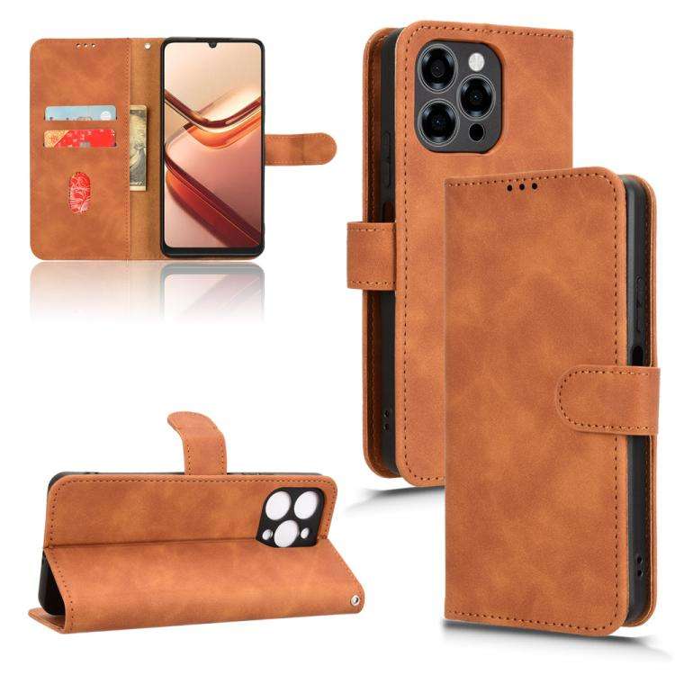 For Doogee Note 58 / Note 58 Pro Skin Feel Magnetic Flip Leather Phone Case(Brown)