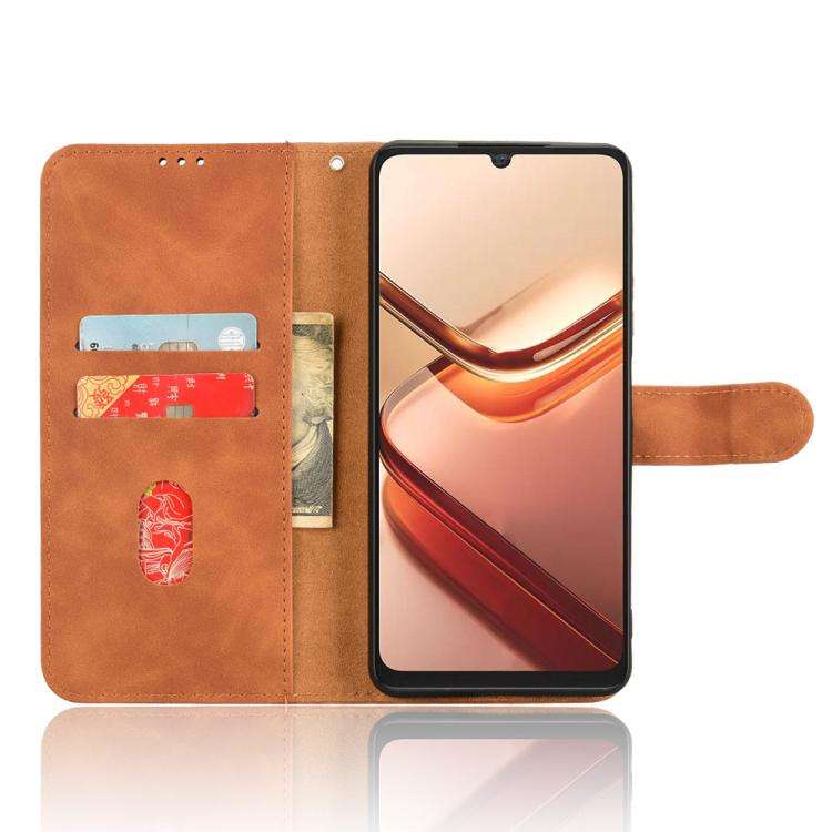 For Doogee Note 58 / Note 58 Pro Skin Feel Magnetic Flip Leather Phone Case(Brown)