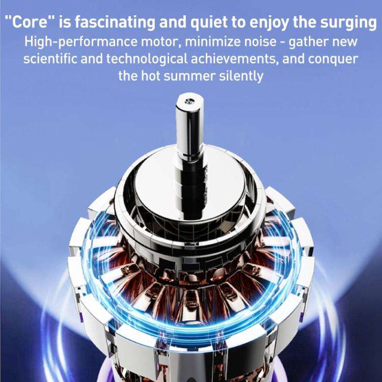 Y19 Smart Ice Compress Folding Handheld Fan(Dark Grey Purple)