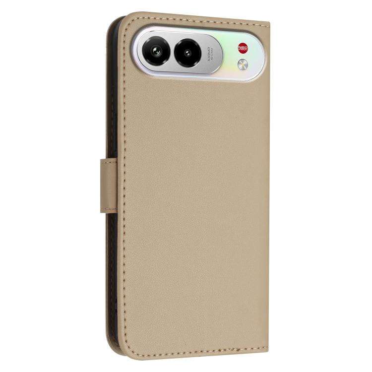 For ZTE nubia Air Pro 5G Triangle Pattern Buckle Clasp Leather Phone Case(Gold)