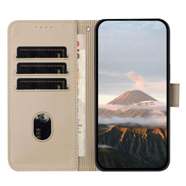 For ZTE nubia Air Pro 5G Triangle Pattern Buckle Clasp Leather Phone Case(Gold)