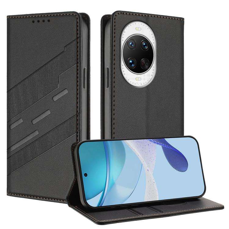 For Huawei nova 14 Pro Embossed Multi-functional Wallet Retro Leather Phone Case(Black)
