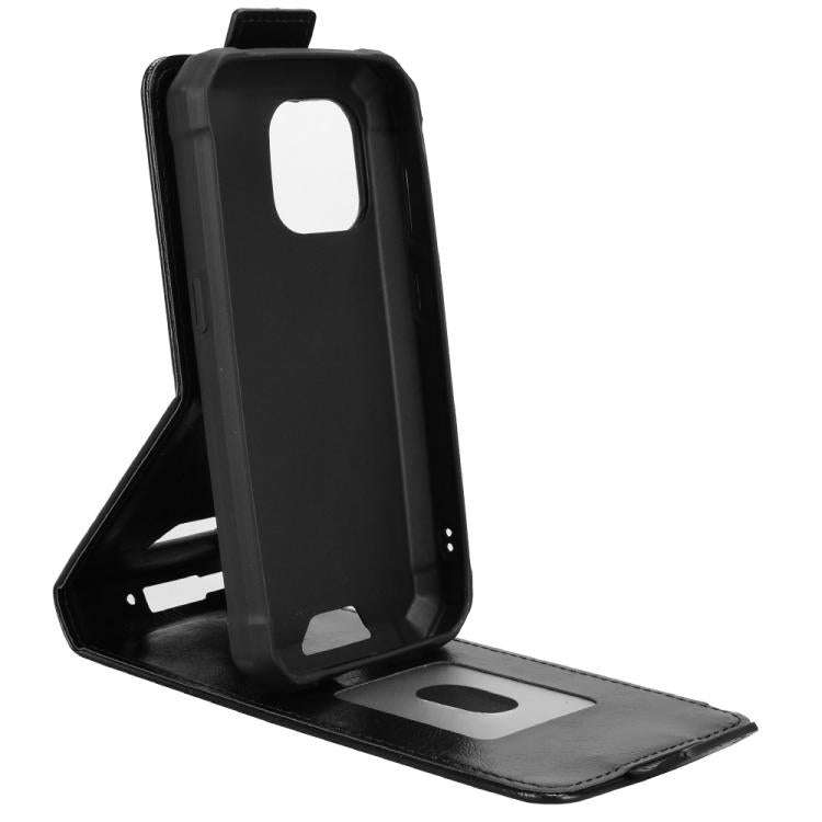 For Blackview BV5300 / BV5300 Pro Magnetic Vertical Flip Leather Phone Case with Buckle(Black)