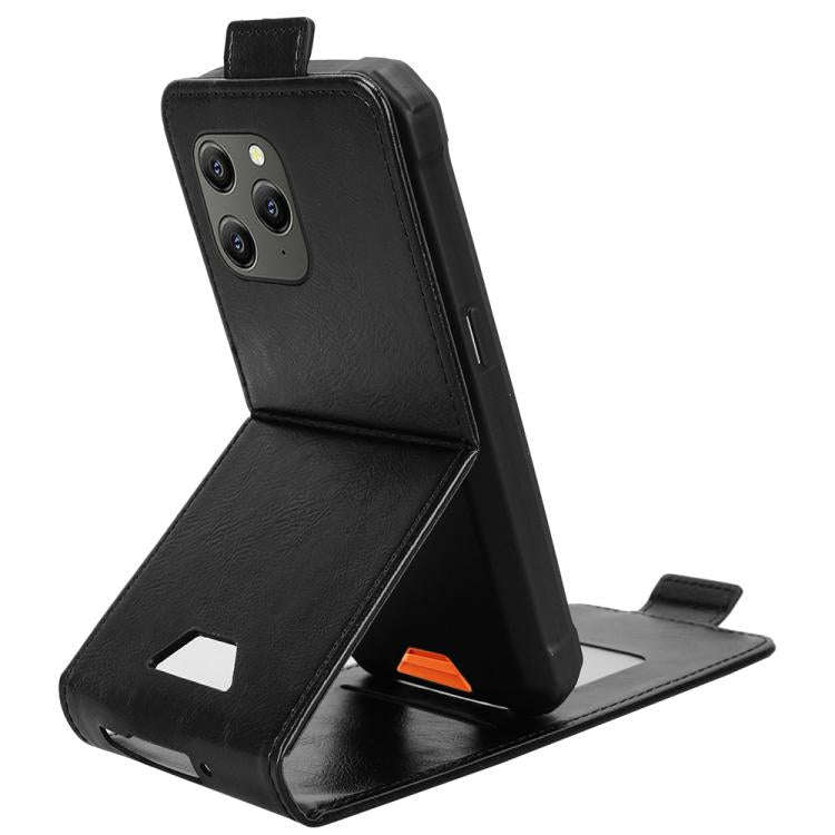 For Blackview BV5300 / BV5300 Pro Magnetic Vertical Flip Leather Phone Case with Buckle(Black)