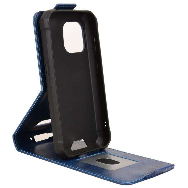 For Blackview BV5300 / BV5300 Pro Magnetic Vertical Flip Leather Phone Case with Buckle(Blue)