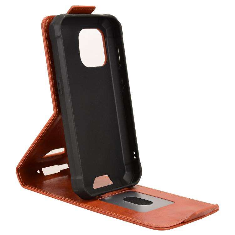 For Blackview BV5300 / BV5300 Pro Magnetic Vertical Flip Leather Phone Case with Buckle(Brown)