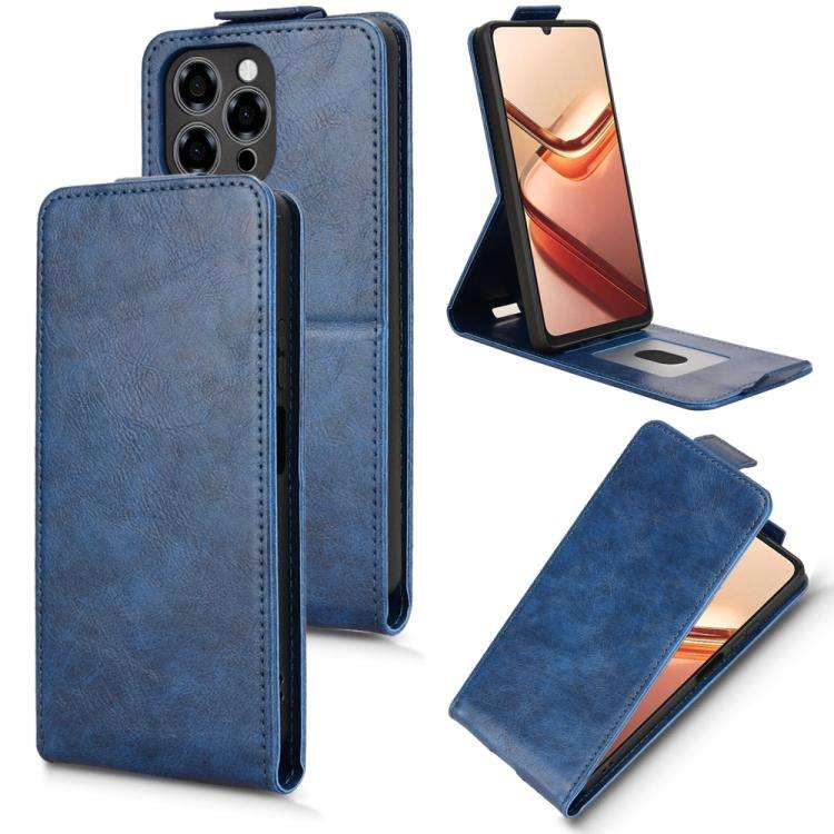 For Doogee Note 58 / Note 58 Pro Magnetic Vertical Flip Leather Phone Case with Buckle(Blue)