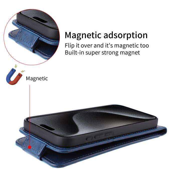 For Doogee Note 58 / Note 58 Pro Magnetic Vertical Flip Leather Phone Case with Buckle(Blue)