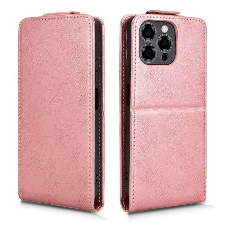 For Doogee Note 58 / Note 58 Pro Magnetic Vertical Flip Leather Phone Case with Buckle(Rose Gold)
