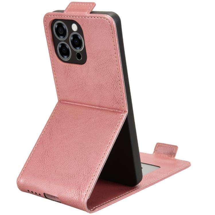 For Doogee Note 58 / Note 58 Pro Magnetic Vertical Flip Leather Phone Case with Buckle(Rose Gold)