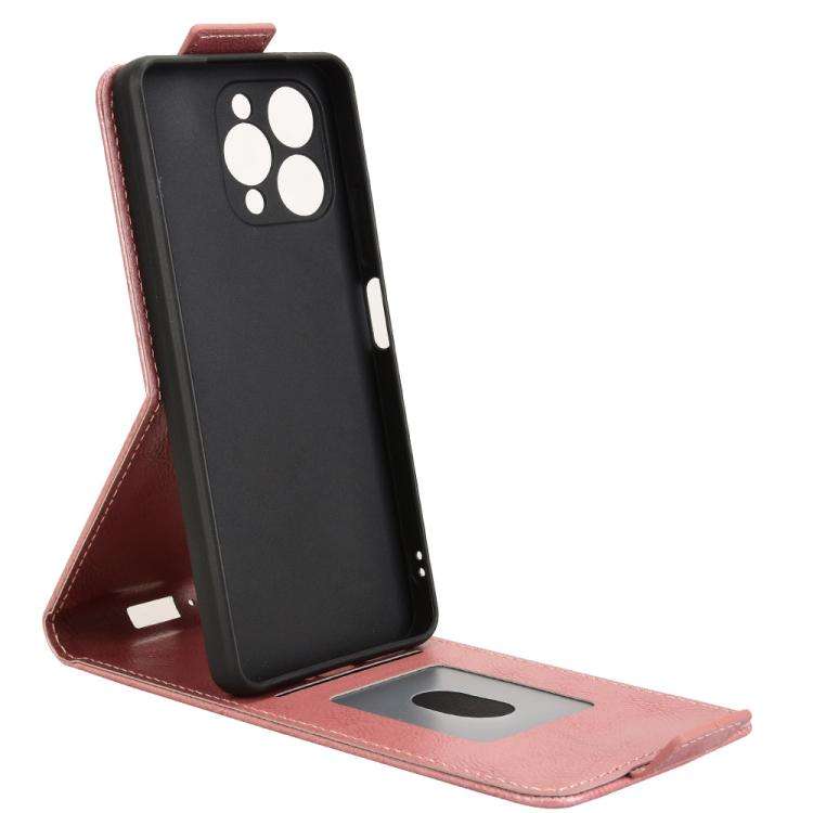 For Doogee Note 58 / Note 58 Pro Magnetic Vertical Flip Leather Phone Case with Buckle(Rose Gold)