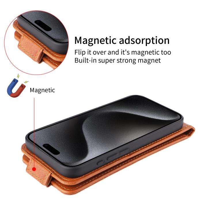 For Doogee Note 58 / Note 58 Pro Magnetic Vertical Flip Leather Phone Case with Buckle(Brown)