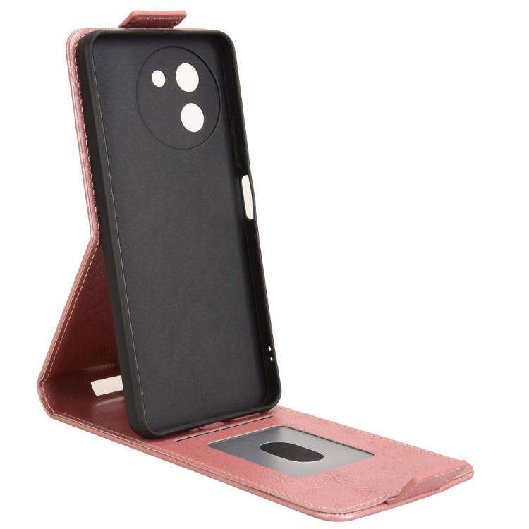 For Doogee Note 59 / Note 59 Pro Magnetic Vertical Flip Leather Phone Case with Buckle(Rose Gold)