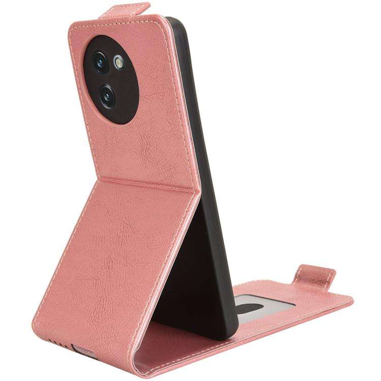 For Doogee Note 59 / Note 59 Pro Magnetic Vertical Flip Leather Phone Case with Buckle(Rose Gold)