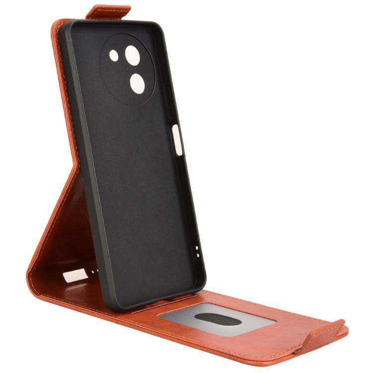 For Doogee Note 59 / Note 59 Pro Magnetic Vertical Flip Leather Phone Case with Buckle(Brown)