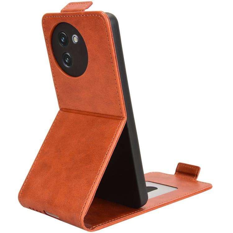 For Doogee Note 59 / Note 59 Pro Magnetic Vertical Flip Leather Phone Case with Buckle(Brown)
