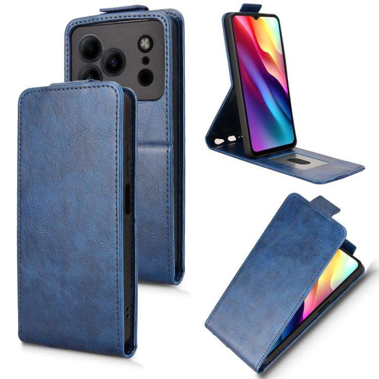 For Doogee Note 56 / Note 56 Pro Magnetic Vertical Flip Leather Phone Case with Buckle(Blue)