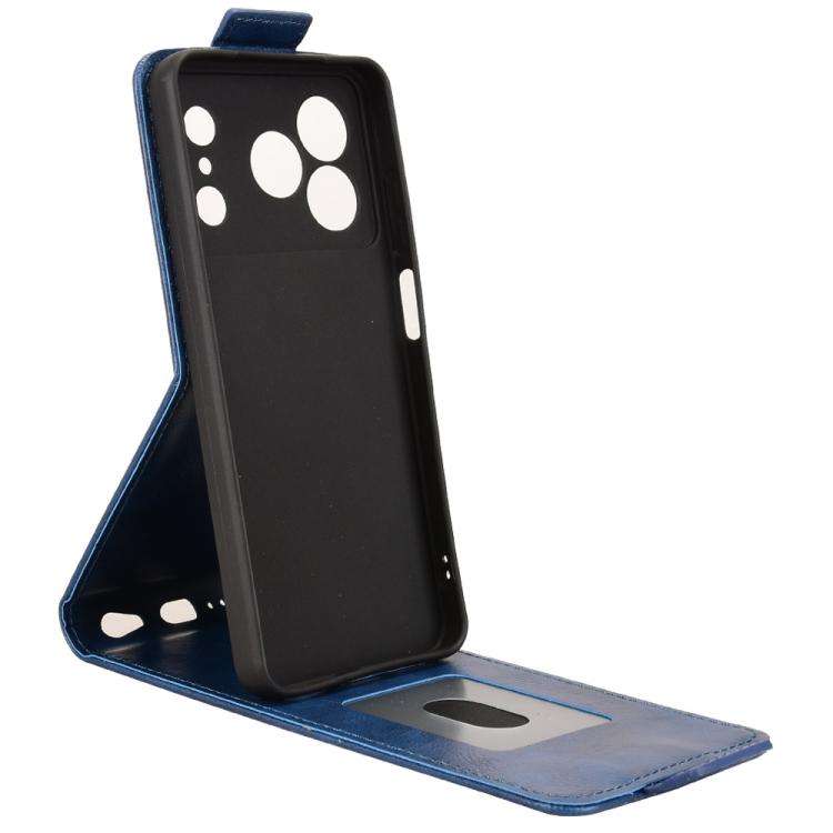 For Doogee Note 56 / Note 56 Pro Magnetic Vertical Flip Leather Phone Case with Buckle(Blue)