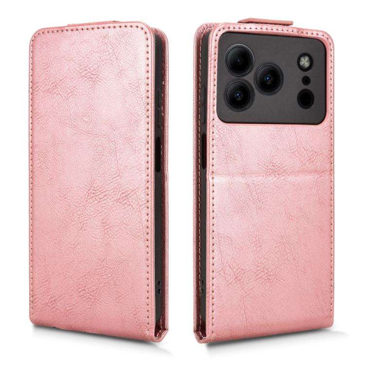 For Doogee Note 56 / Note 56 Pro Magnetic Vertical Flip Leather Phone Case with Buckle(Rose Gold)