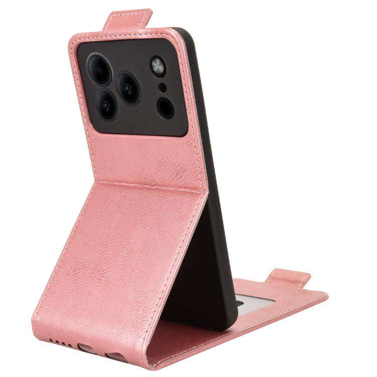 For Doogee Note 56 / Note 56 Pro Magnetic Vertical Flip Leather Phone Case with Buckle(Rose Gold)