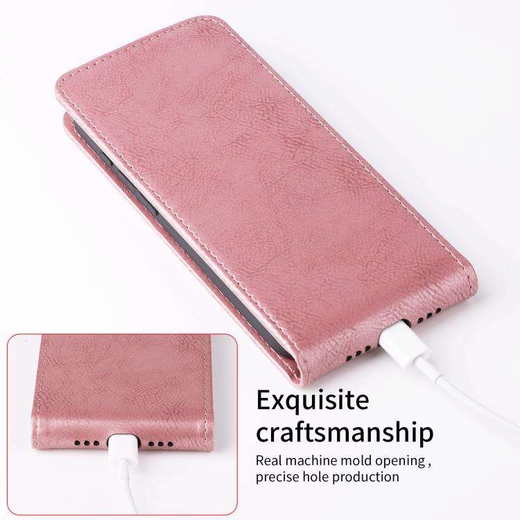 For Doogee Note 56 / Note 56 Pro Magnetic Vertical Flip Leather Phone Case with Buckle(Rose Gold)
