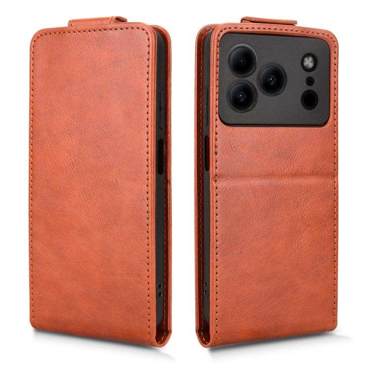 For Doogee Note 56 / Note 56 Pro Magnetic Vertical Flip Leather Phone Case with Buckle(Brown)