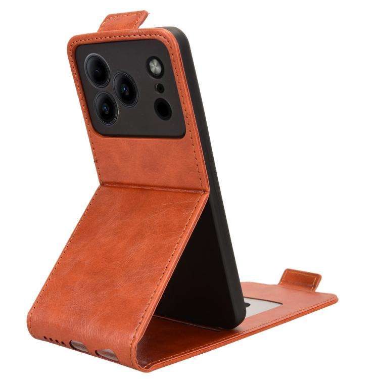 For Doogee Note 56 / Note 56 Pro Magnetic Vertical Flip Leather Phone Case with Buckle(Brown)