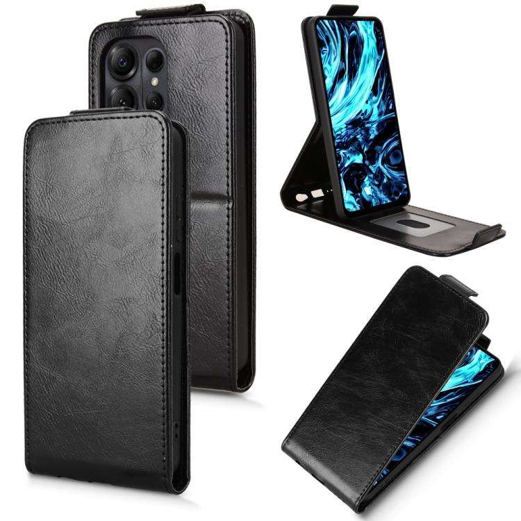 For Doogee Note 56X / Note 56X Pro Magnetic Vertical Flip Leather Phone Case with Buckle(Black)