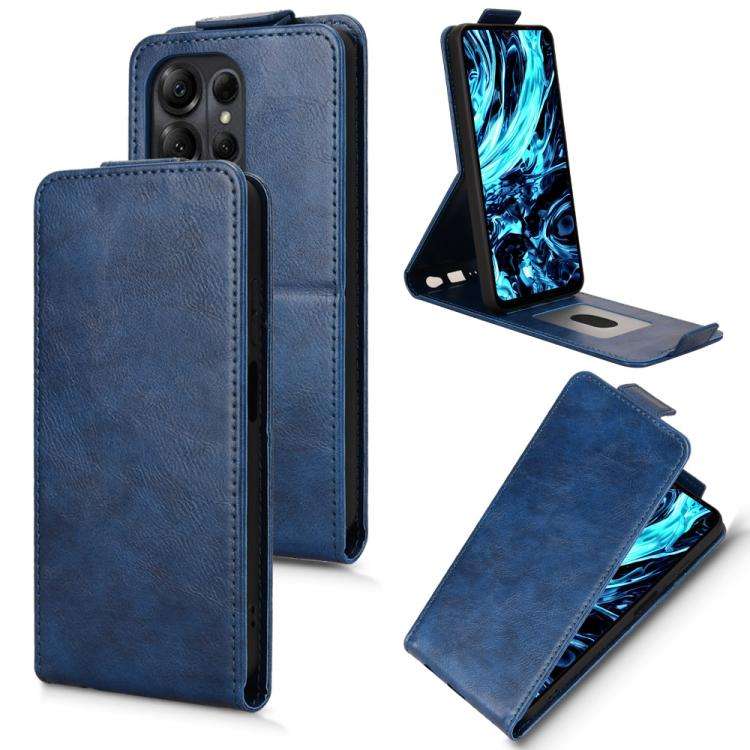 For Doogee Note 56X / Note 56X Pro Magnetic Vertical Flip Leather Phone Case with Buckle(Blue)