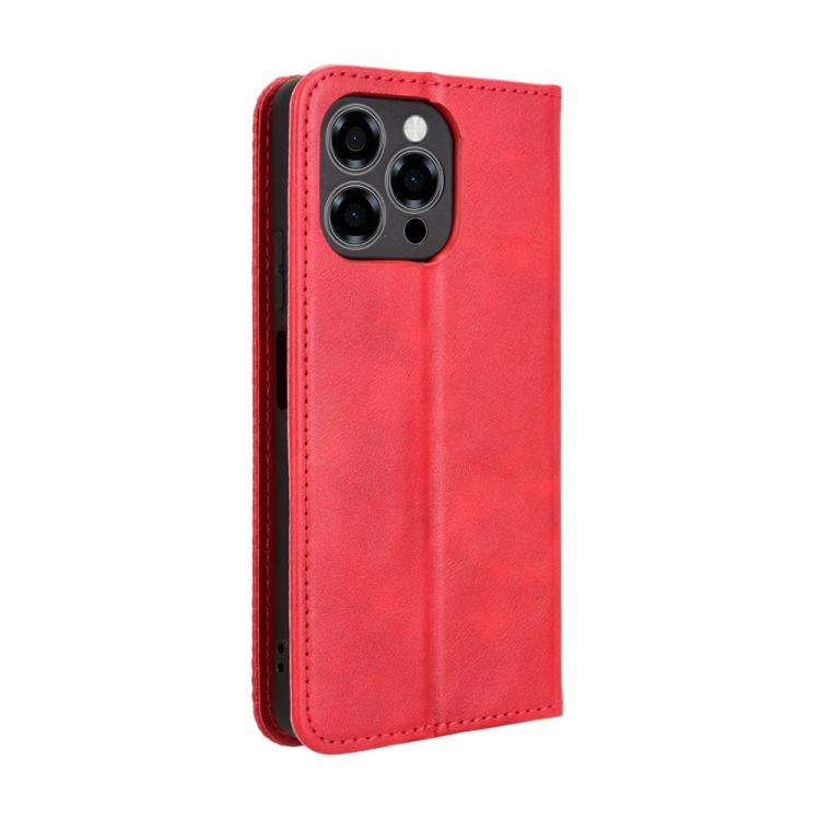 For Doogee Note 58 / Note 58 Pro Magnetic Buckle Retro Texture Leather Phone Case(Red)