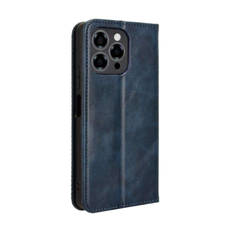 For Doogee Note 58 / Note 58 Pro Magnetic Buckle Retro Texture Leather Phone Case(Blue)