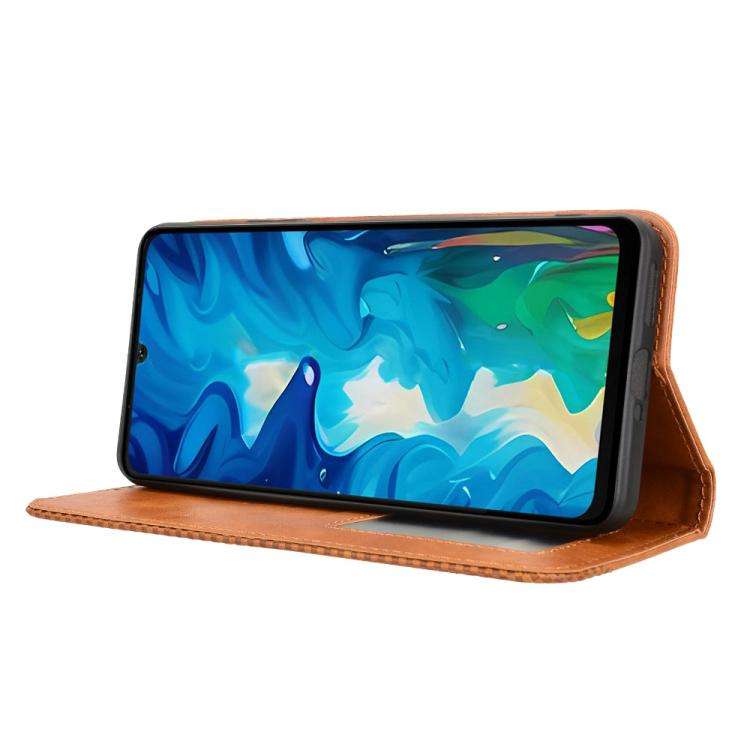For Doogee Note 59 / Note 59 Pro Magnetic Buckle Retro Texture Leather Phone Case(Brown)