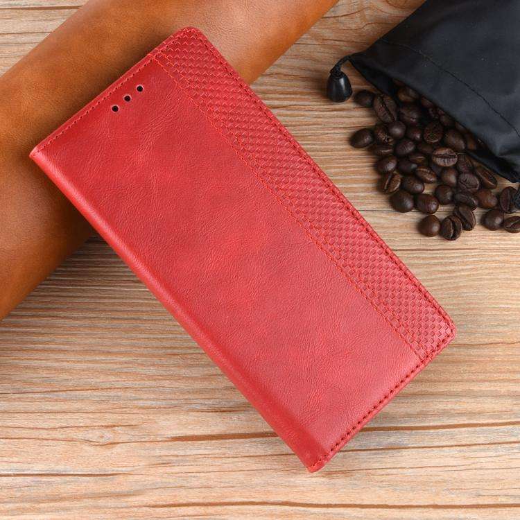 For Doogee Note 56 / Note 56 Pro Magnetic Buckle Retro Texture Leather Phone Case(Red)