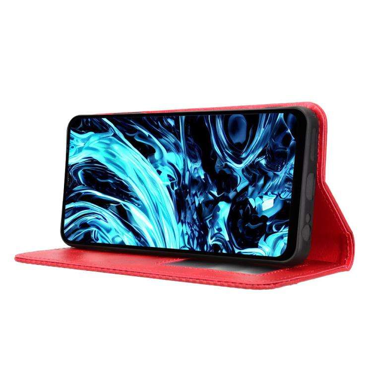 For Doogee Note 56X / Note 56X Pro Magnetic Buckle Retro Texture Leather Phone Case(Red)