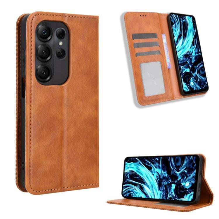 For Doogee Note 56X / Note 56X Pro Magnetic Buckle Retro Texture Leather Phone Case(Brown)