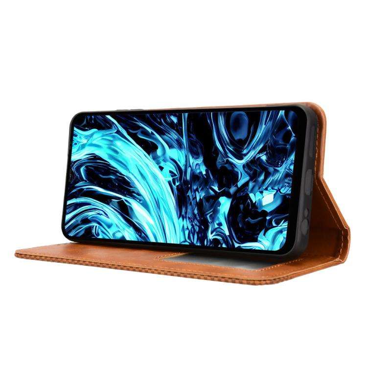 For Doogee Note 56X / Note 56X Pro Magnetic Buckle Retro Texture Leather Phone Case(Brown)