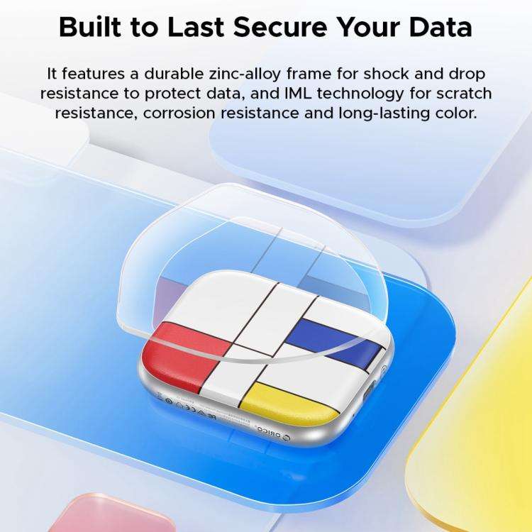 ORICO-H5 2.5 inch Mondrian-Inspired Portable Type-C External SSD, Memory:128GB