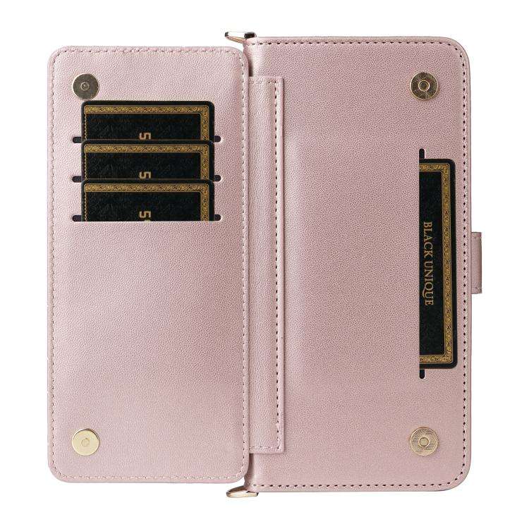 For Doogee Note 56X / Note 56X Pro Multifunctional 6-Card Slots Leather Phone Case with Wrist Str...