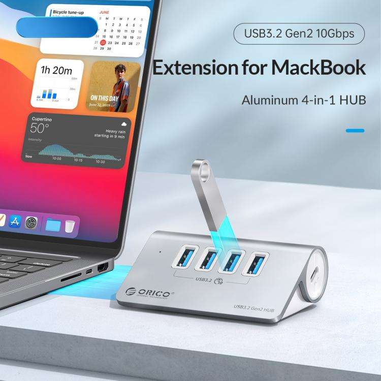 ORICO M3CU2-G2 4 in 1 Type-C to Dual USB and Dual Type-C Port Docking Hub(Silver)